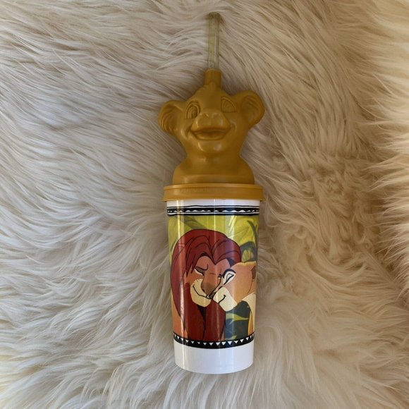 LION KING Coca Cola Simba Nala Scar Cup Tumbler Vintage Walt Disney 90s Lot of 2 - Picture 9 of 16